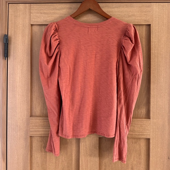 Nation LTD Elizabeth Puff Sleeve Long Sleeve Tee Women’s size Small FLAWS - Picture 6 of 10